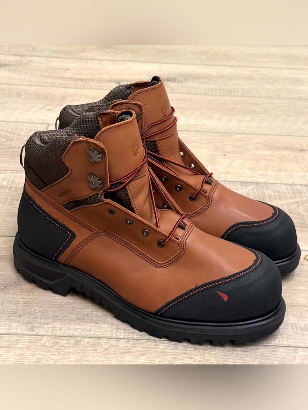 NEW RED WING 2403 BRNR XP 6-INCH WATERPROOF SAFETY STEEL TOE WORK BOOTS 14 EE E2